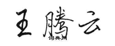 駱恆光王騰雲行書個性簽名怎么寫