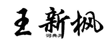 胡問遂王新楓行書個性簽名怎么寫