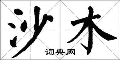 翁闓運沙木楷書怎么寫