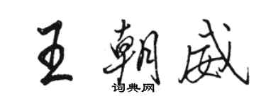 駱恆光王朝威行書個性簽名怎么寫