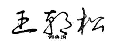 曾慶福王朝松草書個性簽名怎么寫