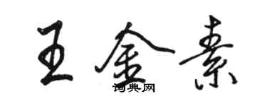 駱恆光王金素行書個性簽名怎么寫