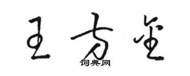 駱恆光王方金草書個性簽名怎么寫