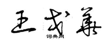 曾慶福王戈華草書個性簽名怎么寫