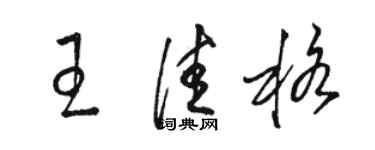 駱恆光王佳格草書個性簽名怎么寫