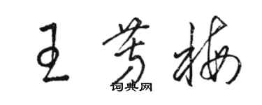 駱恆光王芳梅草書個性簽名怎么寫