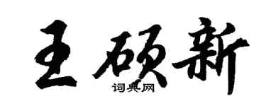 胡問遂王碩新行書個性簽名怎么寫