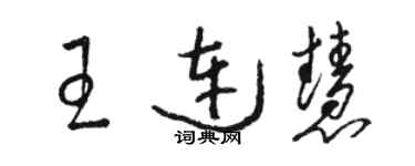 駱恆光王連慧草書個性簽名怎么寫