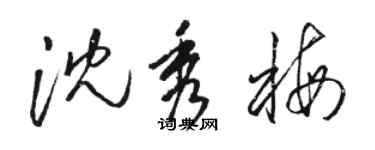 駱恆光沈秀梅草書個性簽名怎么寫