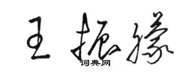 駱恆光王振朦草書個性簽名怎么寫