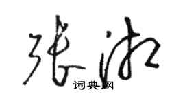 駱恆光張湘草書個性簽名怎么寫