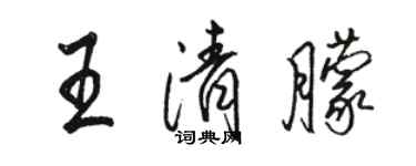 駱恆光王清朦行書個性簽名怎么寫