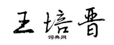 曾慶福王培晉行書個性簽名怎么寫