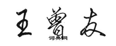 駱恆光王曾友行書個性簽名怎么寫