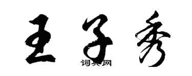 胡問遂王子秀行書個性簽名怎么寫