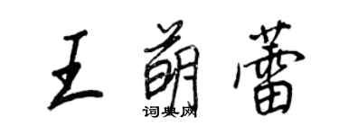 王正良王萌蕾行書個性簽名怎么寫