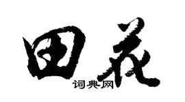 胡問遂田花行書個性簽名怎么寫