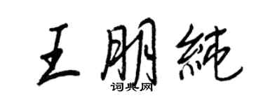 王正良王朋純行書個性簽名怎么寫