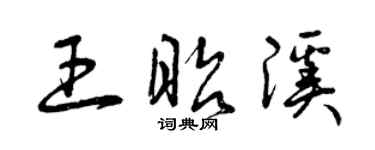 曾慶福王昭溪草書個性簽名怎么寫
