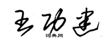 朱錫榮王功建草書個性簽名怎么寫