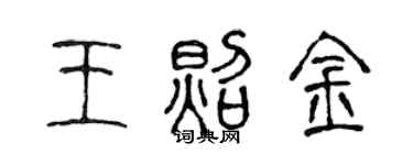 陳聲遠王照金篆書個性簽名怎么寫