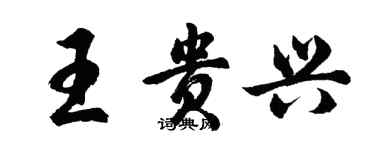 胡問遂王貴興行書個性簽名怎么寫