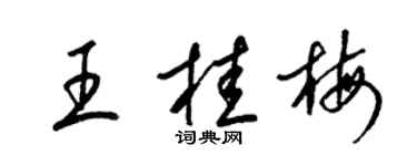 梁錦英王桂梅草書個性簽名怎么寫