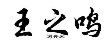 胡問遂王之鳴行書個性簽名怎么寫