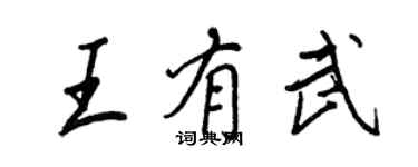 王正良王有武行書個性簽名怎么寫