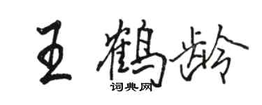 駱恆光王鶴齡行書個性簽名怎么寫
