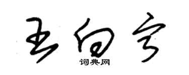 朱錫榮王向寧草書個性簽名怎么寫