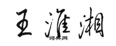 駱恆光王淮湘行書個性簽名怎么寫