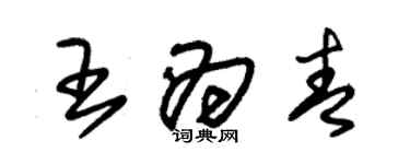 朱錫榮王為青草書個性簽名怎么寫