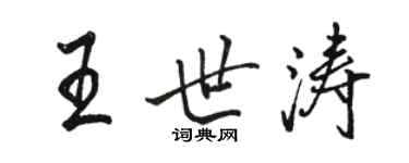 駱恆光王世濤行書個性簽名怎么寫