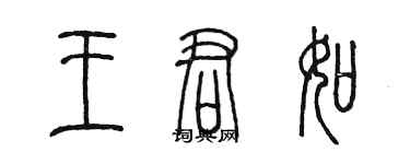 陳墨王君如篆書個性簽名怎么寫