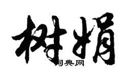 胡問遂樹娟行書個性簽名怎么寫