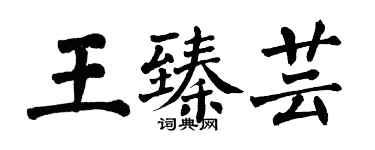 翁闓運王臻芸楷書個性簽名怎么寫