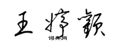 梁錦英王婷顴草書個性簽名怎么寫