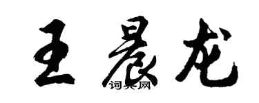 胡問遂王晨龍行書個性簽名怎么寫