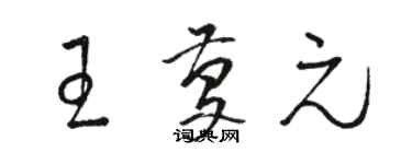 駱恆光王慶元草書個性簽名怎么寫