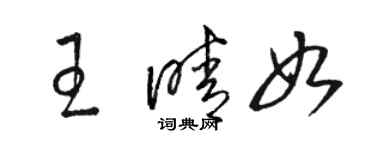 駱恆光王晴如草書個性簽名怎么寫