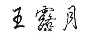 駱恆光王露月行書個性簽名怎么寫