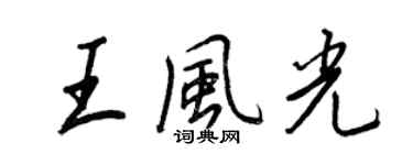 王正良王風光行書個性簽名怎么寫