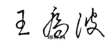 駱恆光王喬波草書個性簽名怎么寫