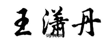 胡問遂王瀟丹行書個性簽名怎么寫