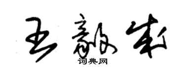 朱錫榮王毅成草書個性簽名怎么寫