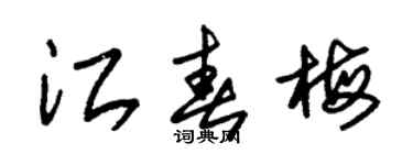 朱錫榮江春梅草書個性簽名怎么寫