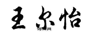 胡問遂王爾怡行書個性簽名怎么寫