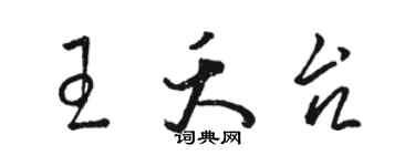 駱恆光王夭台草書個性簽名怎么寫