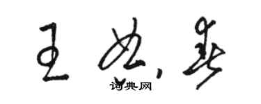 駱恆光王典春草書個性簽名怎么寫